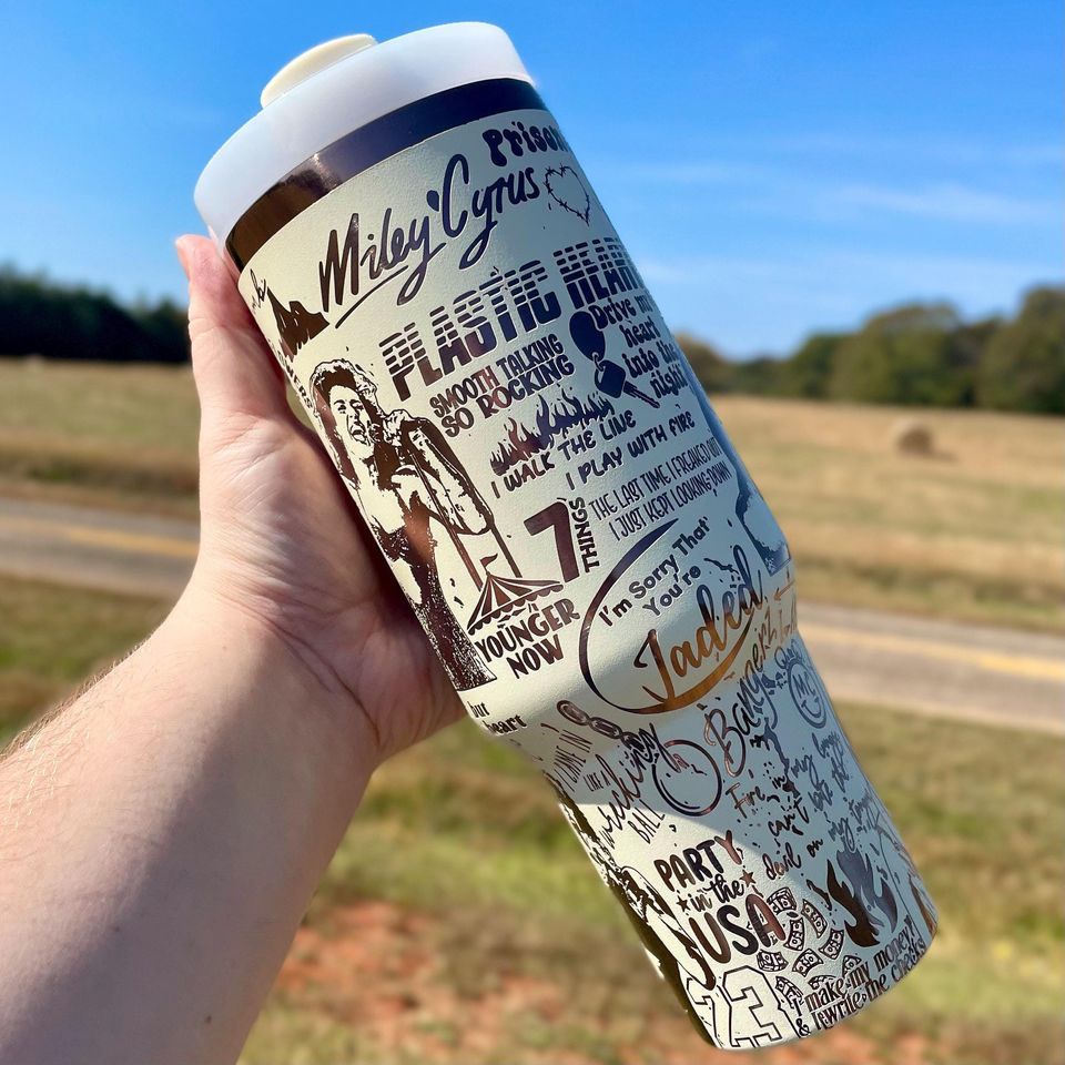 Miley Cyrus 40oz Engraved Tumbler