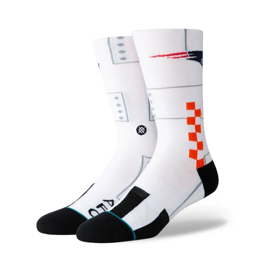 Stance football New England Patriots 'Launch' Cotton Crew Socks