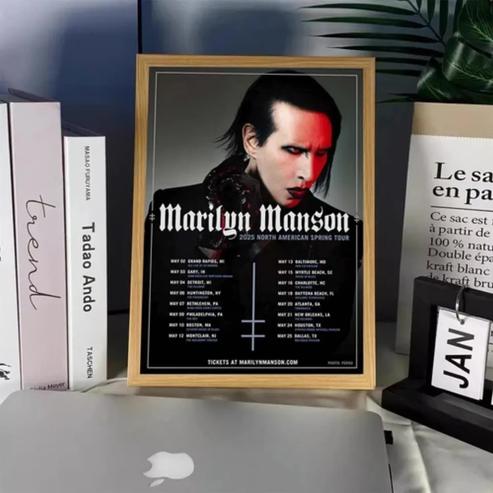 Marilyn Manson 2025 North American Spring Tour Poster
