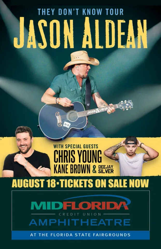 JASON ALDEAN REPLICA 2017 CONCERT POSTER