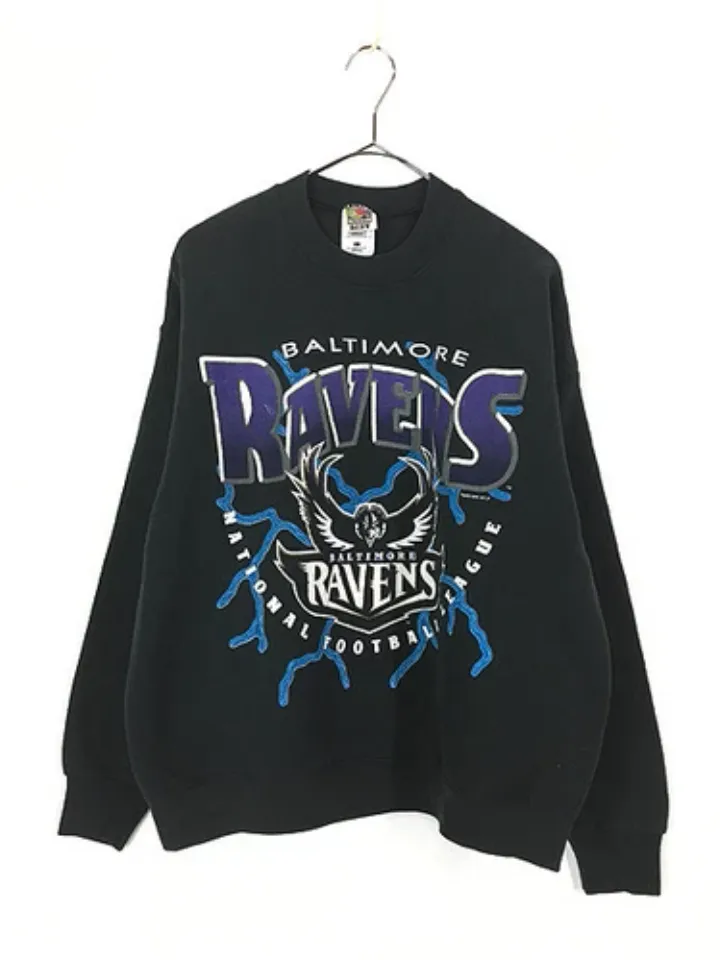 Baltimore Ravens Lightning 90s remake Black Sweatshirt football Football HN0475