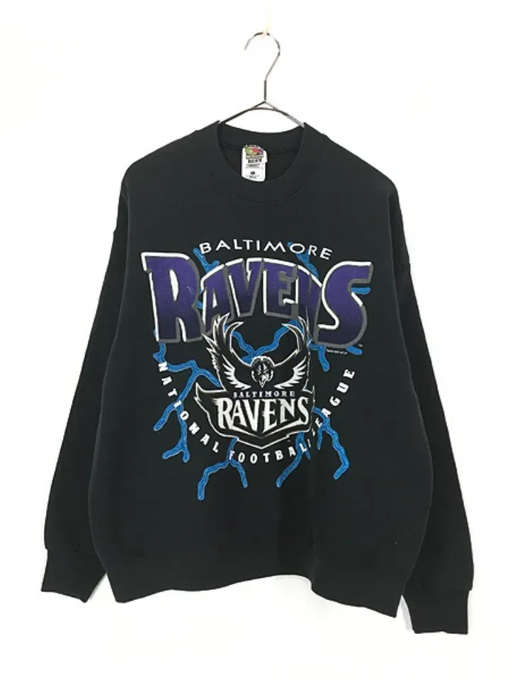 Baltimore Ravens Lightning 90s remake Black Sweatshirt football Football HN0475