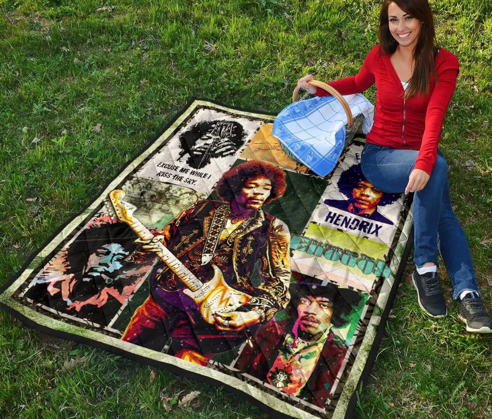 Jimi Hendrix Quilt Blanket Singer Home Decor For Fans
