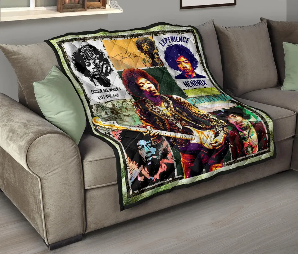 Jimi Hendrix Quilt Blanket Singer Home Decor For Fans