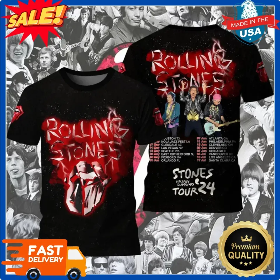 Rare! The Rolling Stones Tour 2024 3D T-Shirt