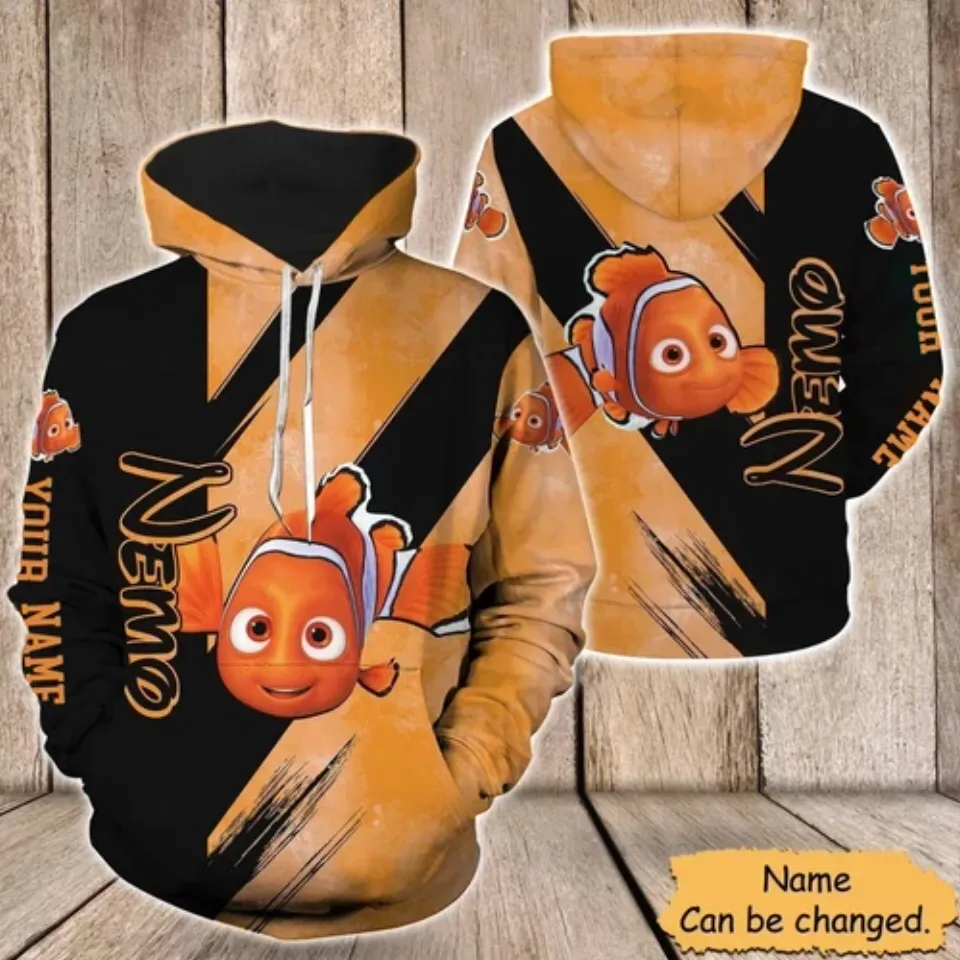 Custome Name Hollow Hoodie Legging Set for Fan /Finding Nemo-For Women