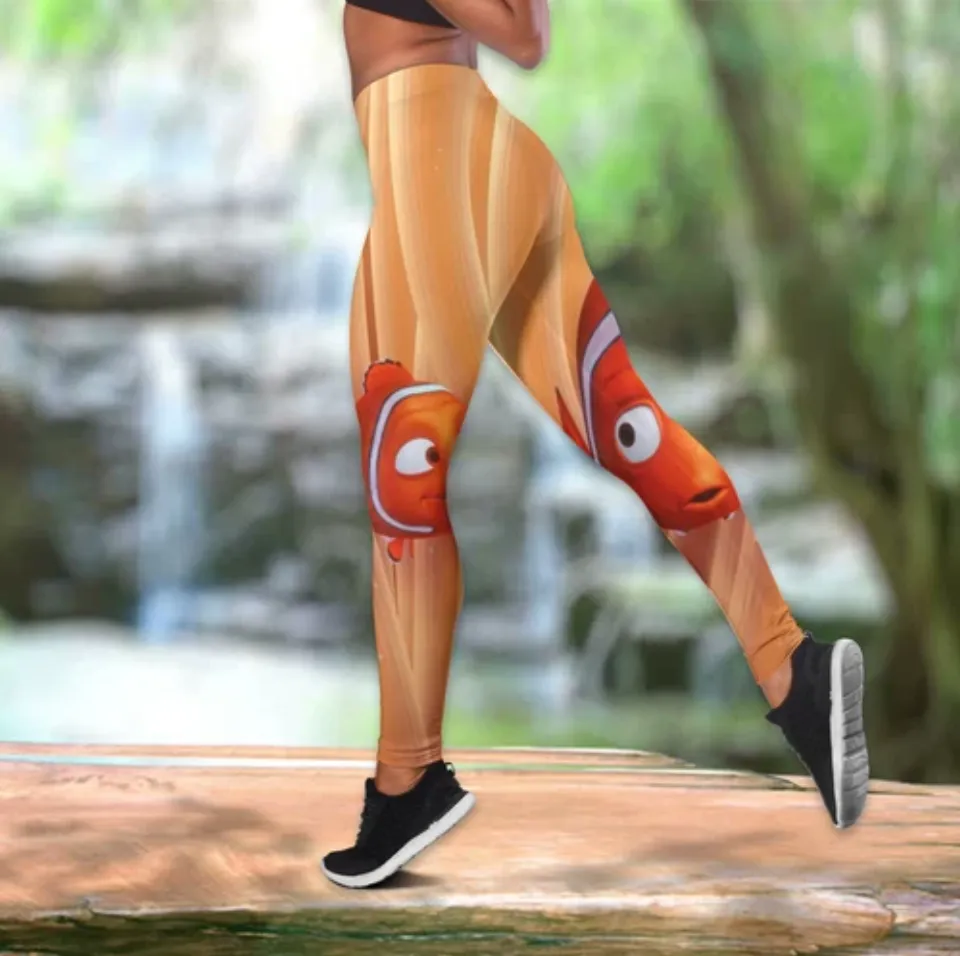 Custome Name Hollow Hoodie Legging Set for Fan /Finding Nemo-For Women