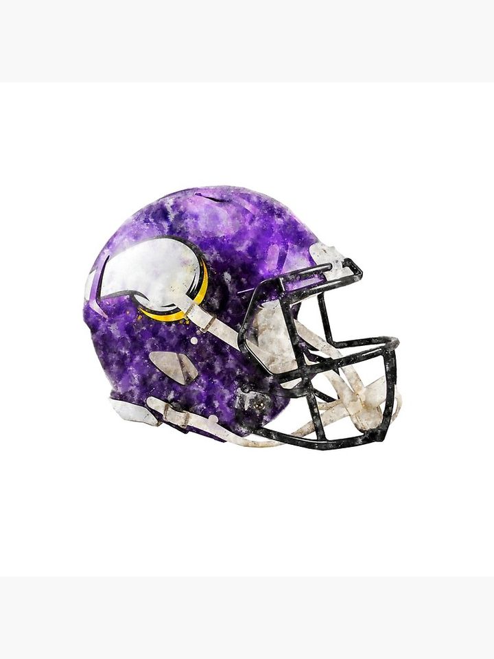 Minnesota Vikings Watercolor Helmet Pillow