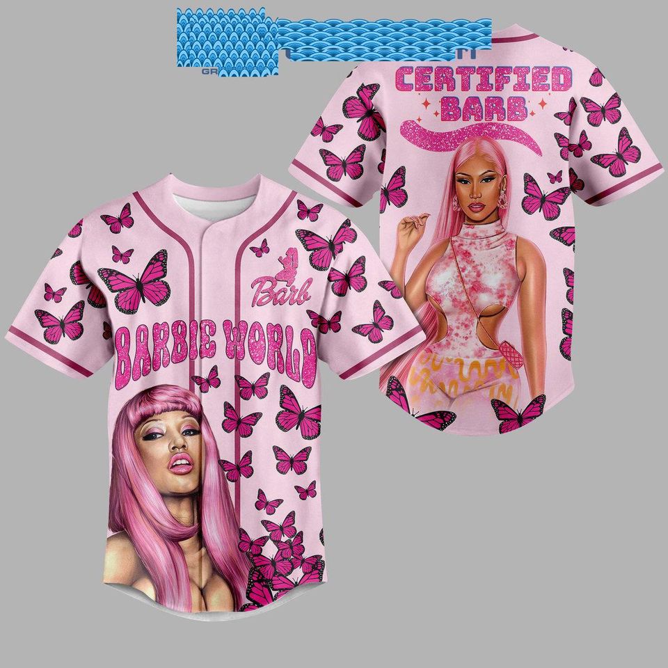 Barbie World Certified Barb Baseball Jersey, Gift For Her Him