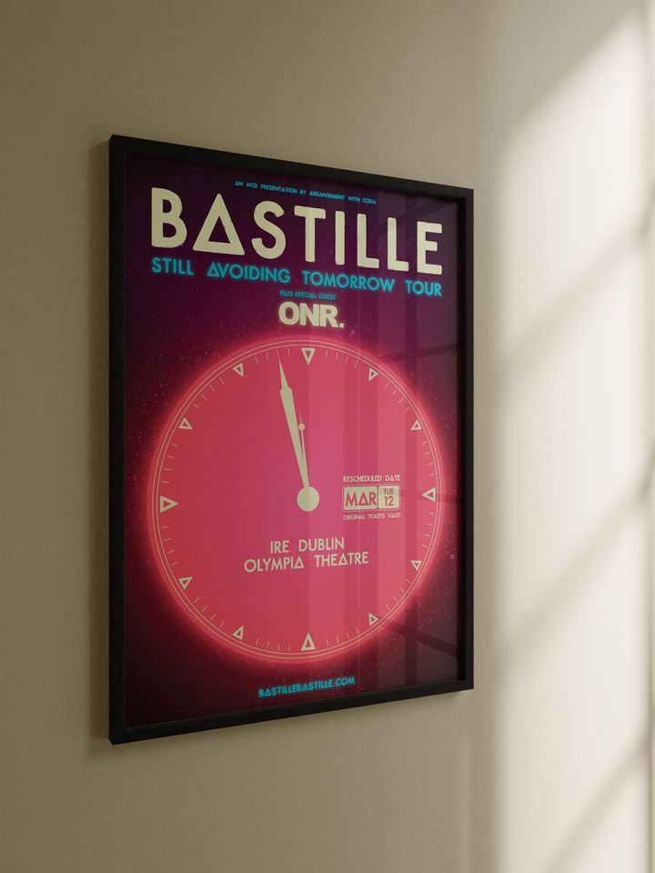 Bastille poster, Bastille's Still Avoiding Tomorrow Tour print, Music wall decor, Indie lover art