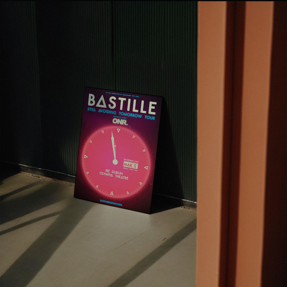 Bastille poster, Bastille's Still Avoiding Tomorrow Tour print, Music wall decor, Indie lover art