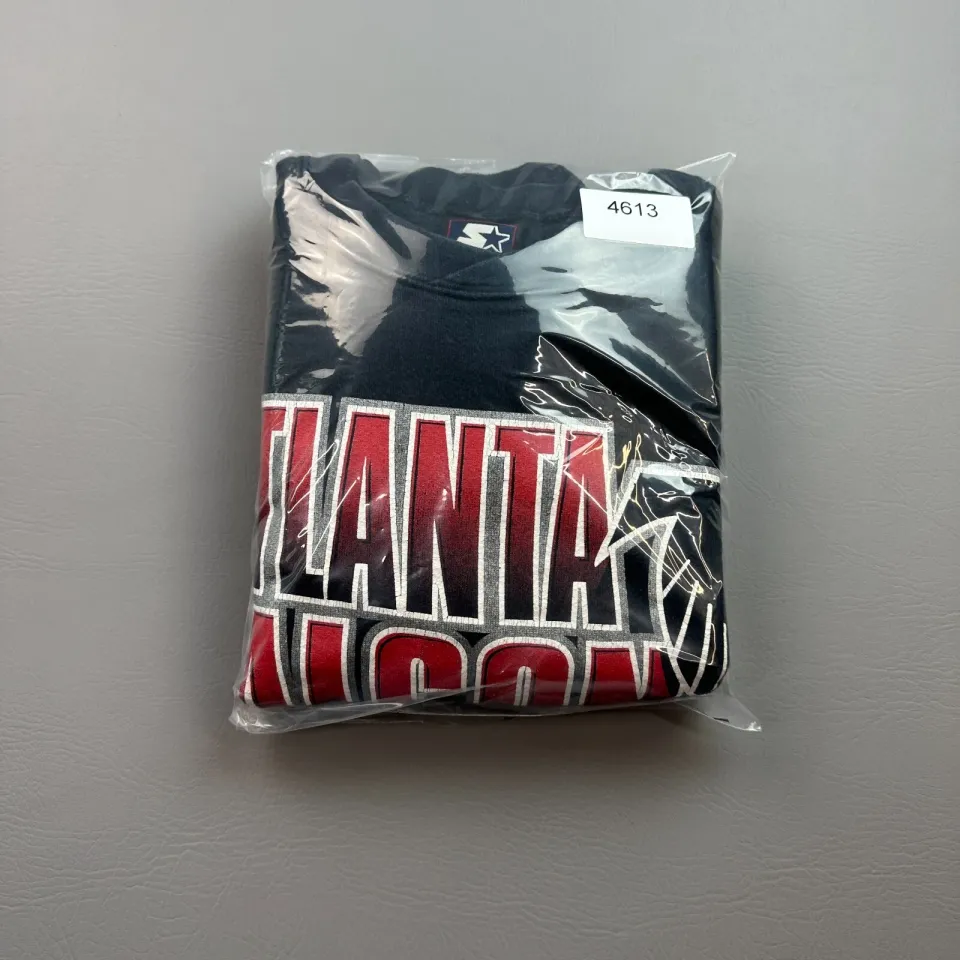 Vintage Atlanta Falcons Sweatshirt Mens XL Black Starter Pullover USA Made 90s