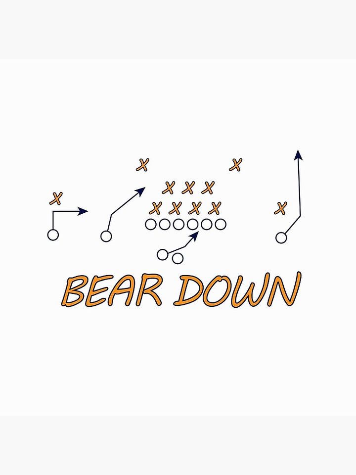 Chicago Bears Playbook - Bear Down Pillow