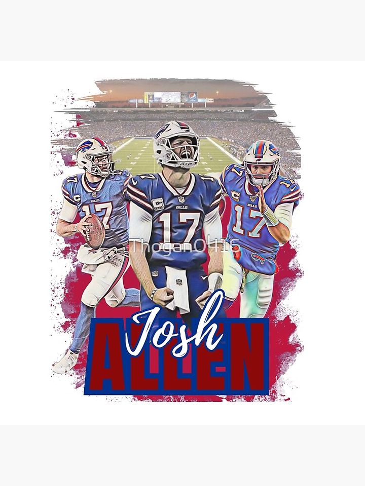 Josh Allen Fan Art Pillow
