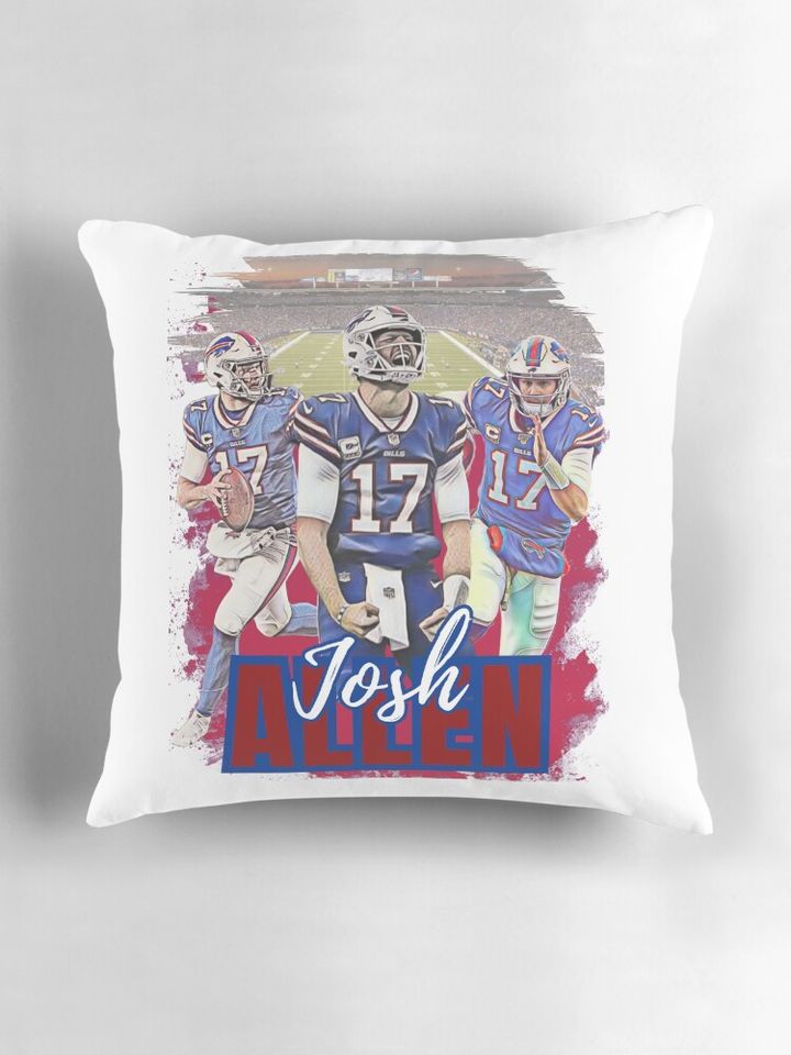 Josh Allen Fan Art Pillow