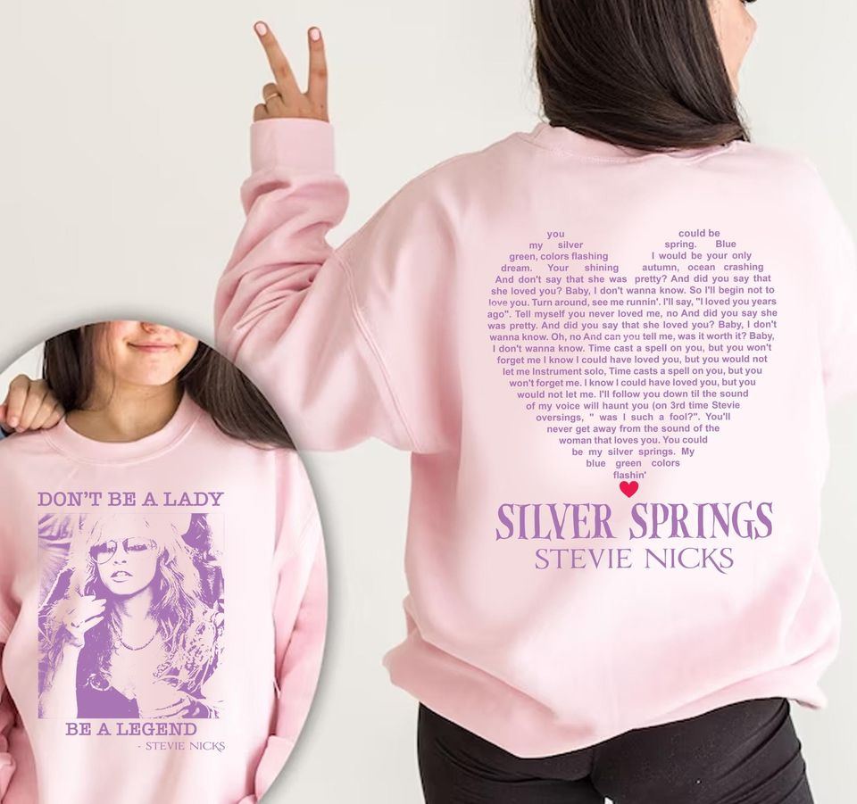 Don't Be A Lady Be A Legend Sweatshirt, Vintage Stevie Nicks Sweatshirt, Gift For Woman and Man, Vintage Stevie Sweatshirt, 80s Music Shirt