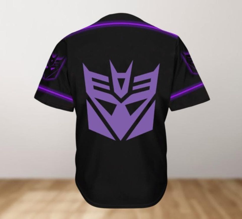 Decepticon Transformers Baseball Jersey Shirt, Movie Baseball Jersey, Transformers Baseball Jersey
