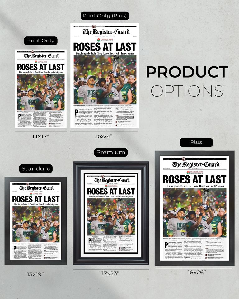 2012 Oreg ducks Rose Bowl Victory 'Roses at Last' (No Framed) Poster