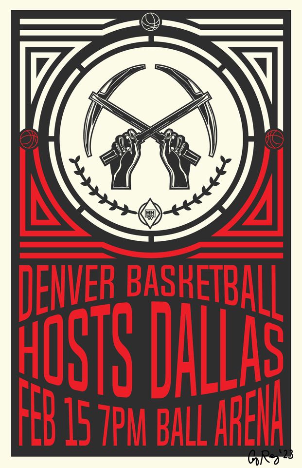 Nuggets vs Mavericks Game Day Poster