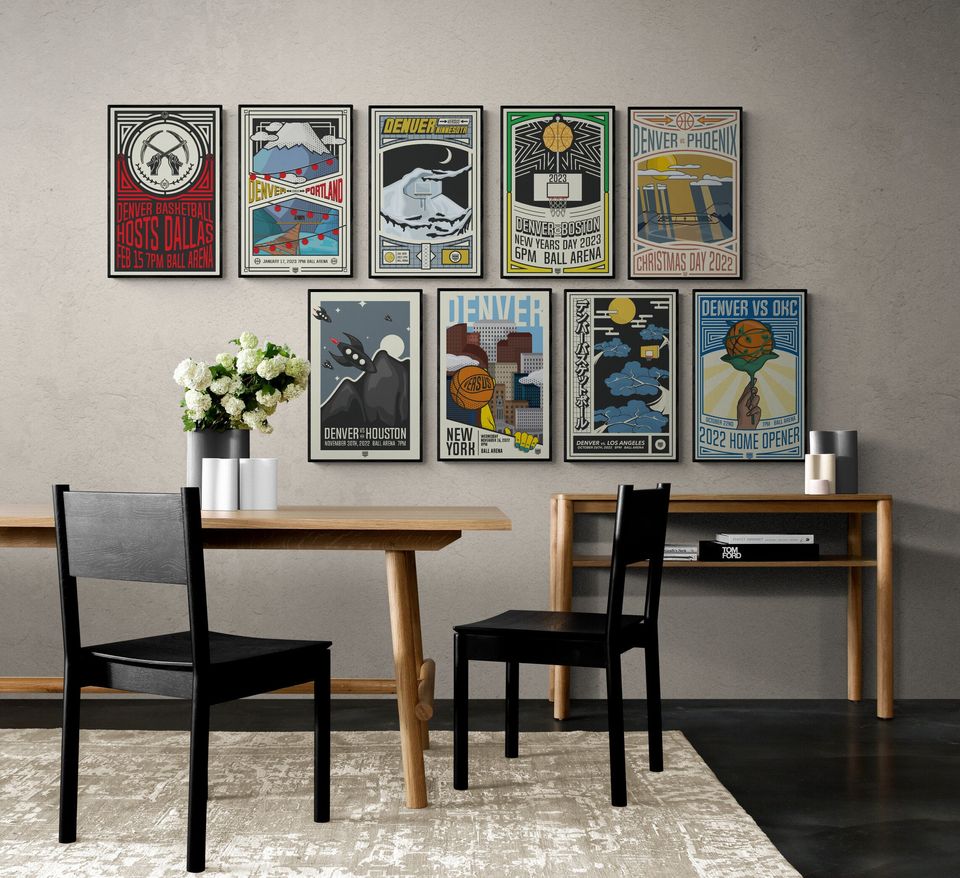 Nuggets vs Mavericks Game Day Poster