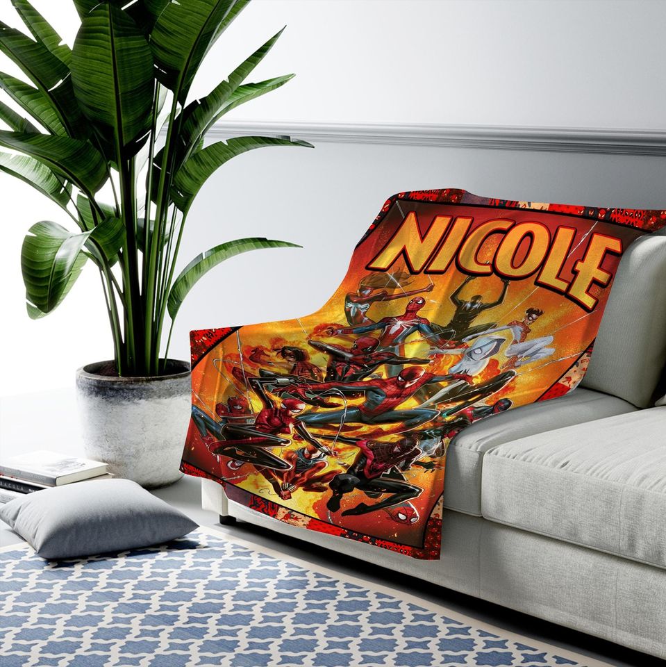 Personalized Spiderman Blanket/Spider Man Fleece Blanket/Spiderman Birthday Gift/Spider Man Across The Spiderverse/Blanket Quilt