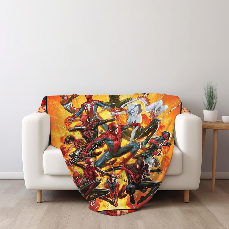 Personalized Spiderman Blanket/Spider Man Fleece Blanket/Spiderman Birthday Gift/Spider Man Across The Spiderverse/Blanket Quilt