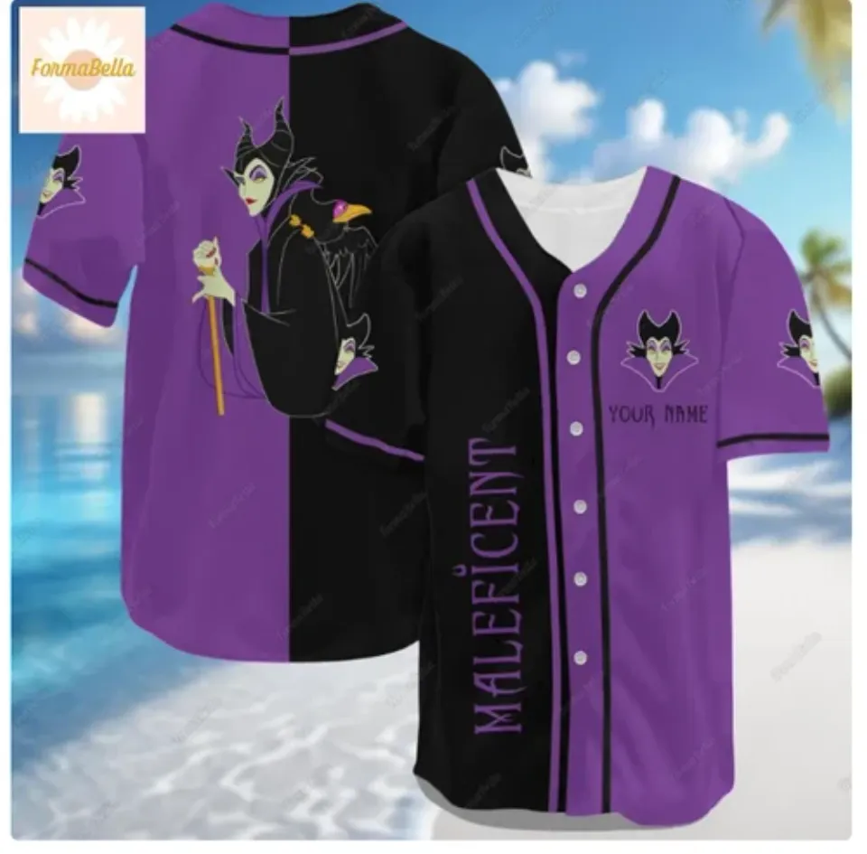Halloween Personalized Maleficent Baseball Jersey Shirt HALLOWEEN GIFT