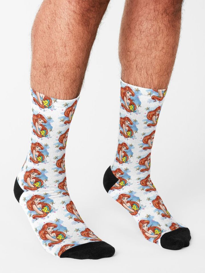 Princess Mermaid with starfish Socks