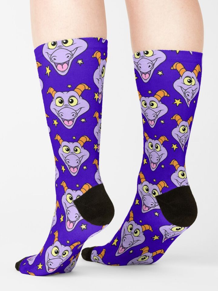 Figment with Stars Socks