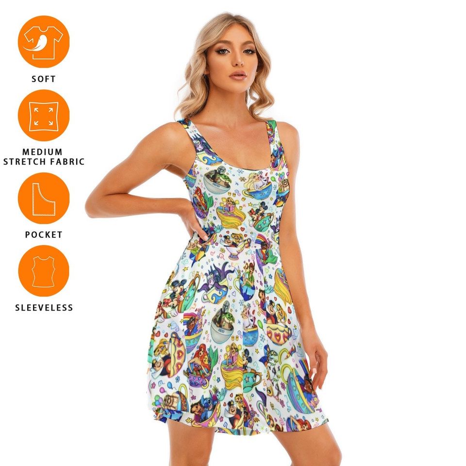 Magic Kingdom Dress , Disney World Dress , Mad Tea Party Attraction Dress  ,  Disney trip Outfit