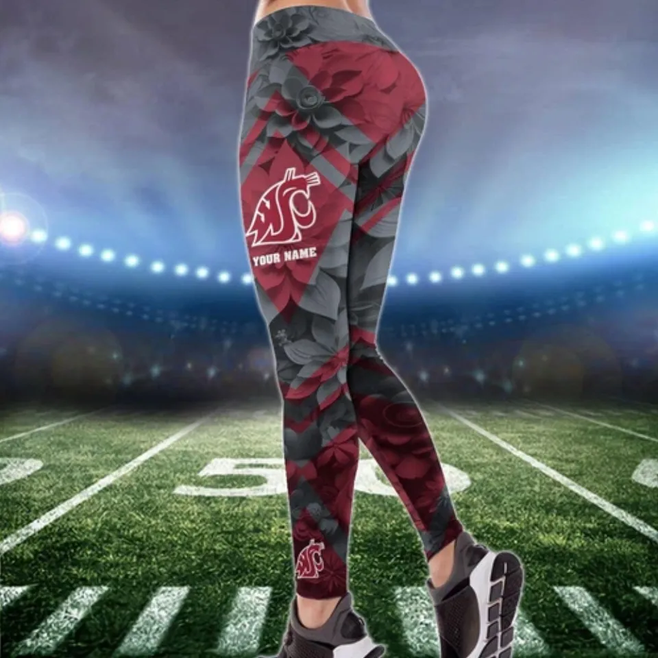 Personalized Washington-Cougar Hoodie Leggings, Game Day Football 3D Hoodie Leggings