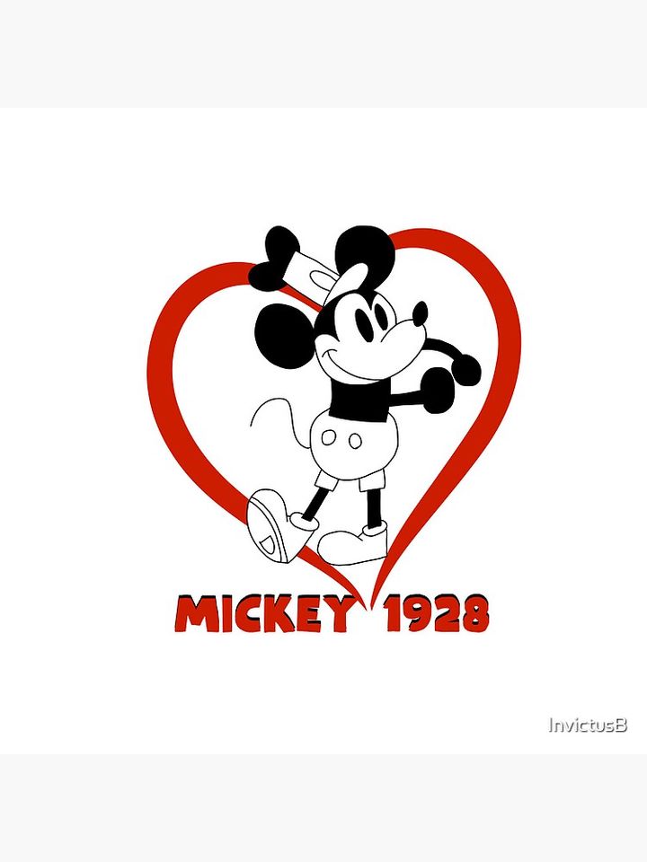 Mouse 1928 - Steamboat Willie- MyRedDark Pillow