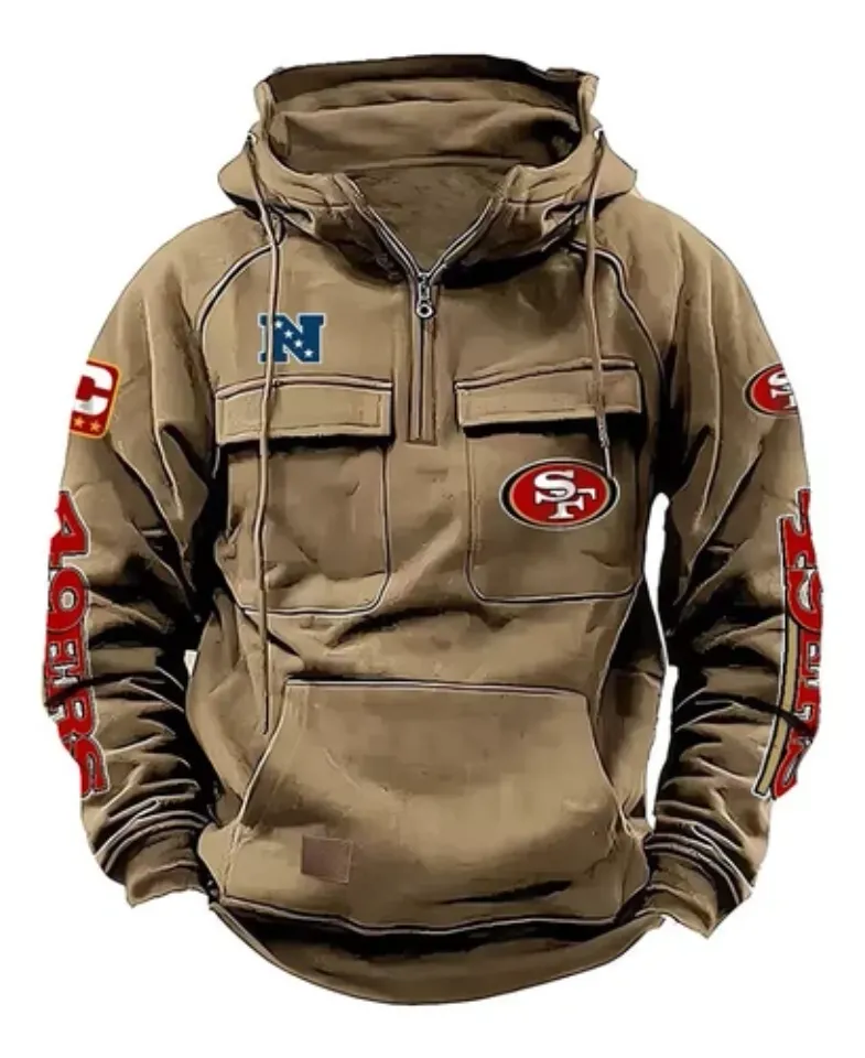 San Francisco Team Mens Cargo Hoodies