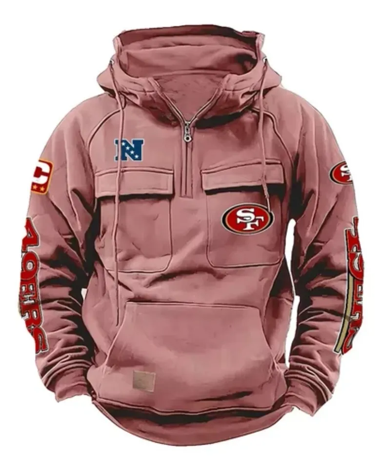 San Francisco Team Mens Cargo Hoodies