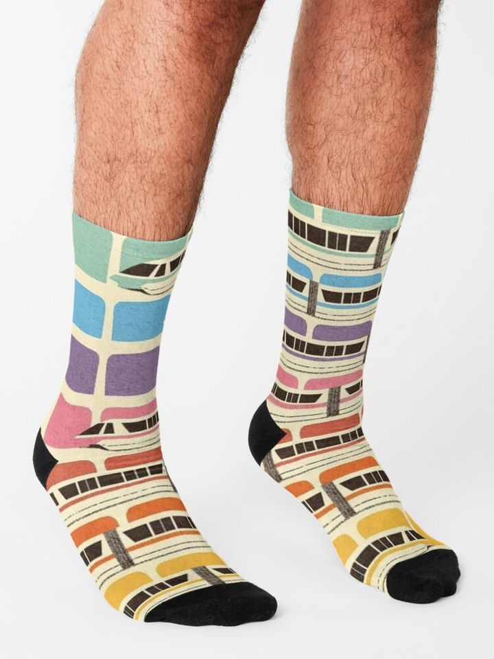 Retro WDW Monorail Socks