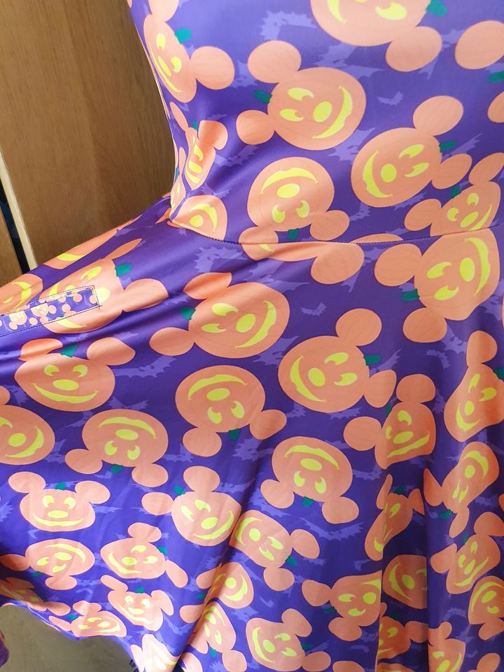 Halloween mouse pumpkin print skater dress- Sizes S- 5XL plus size