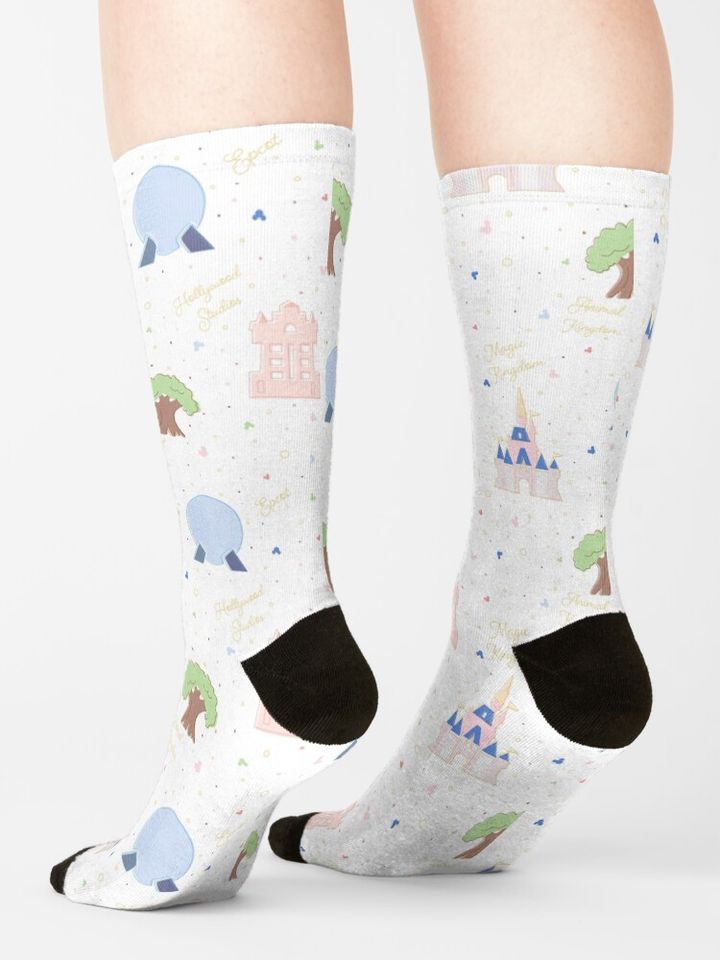 Four Magic Kingdoms Pattern Socks