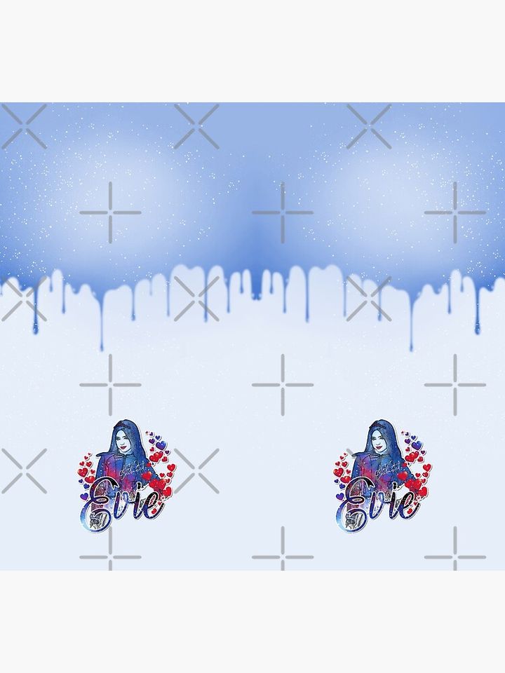 Evie Descendants (Evil Queen Pretty Blue Princess Red Heart) Sofia Carson Socks