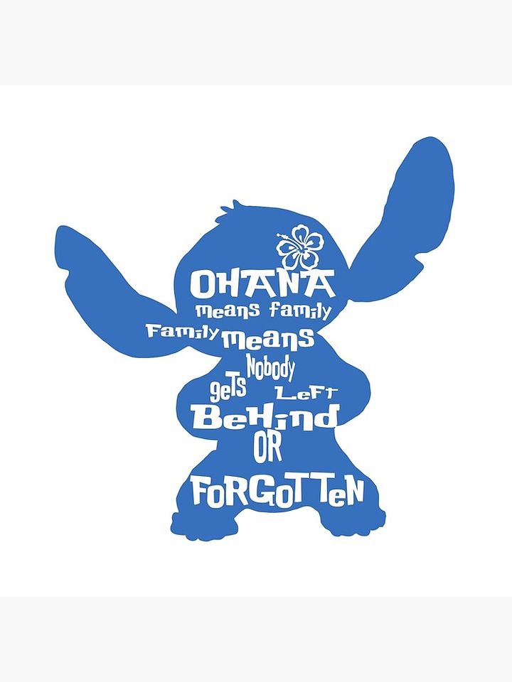 Stitch Ohana means family Pillow