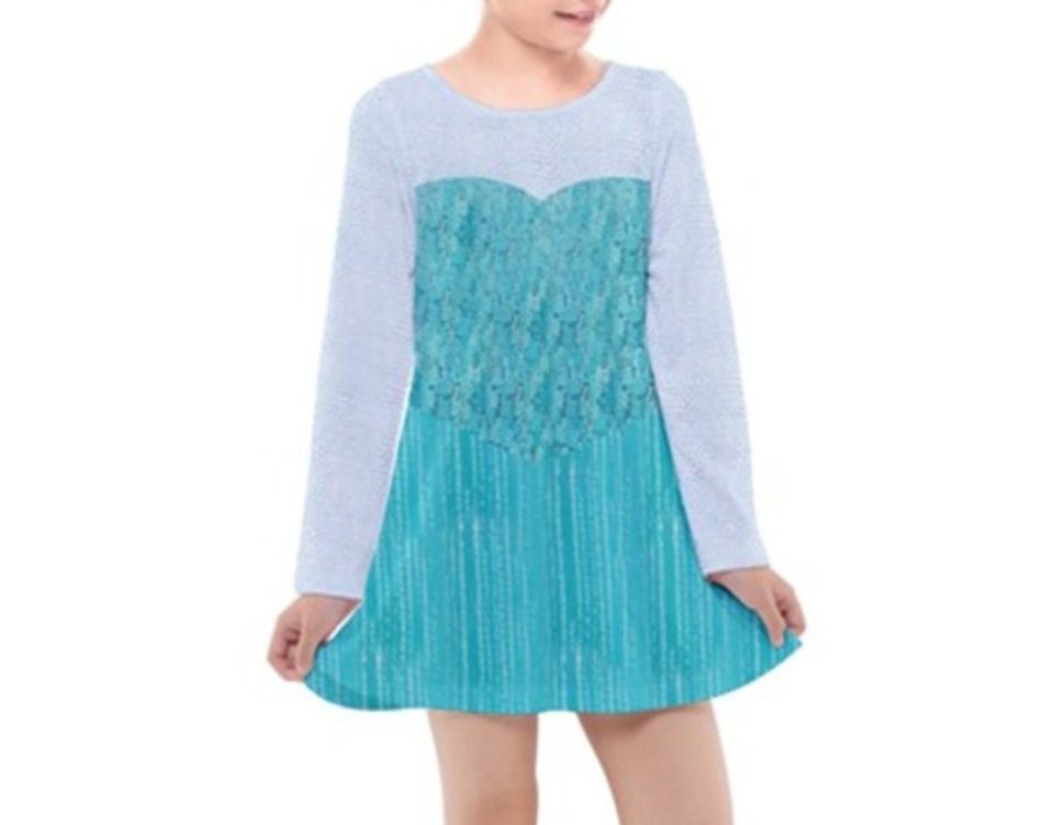 Elsa   Inspired Long Sleeve Dress