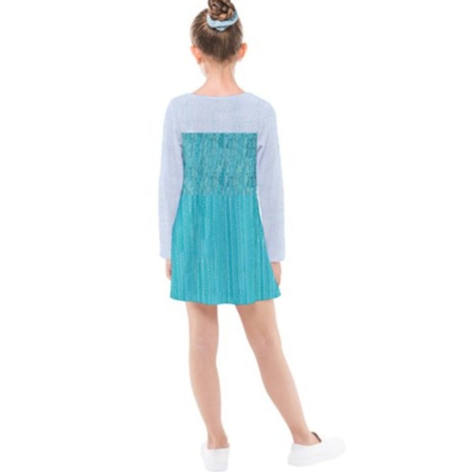 Elsa   Inspired Long Sleeve Dress