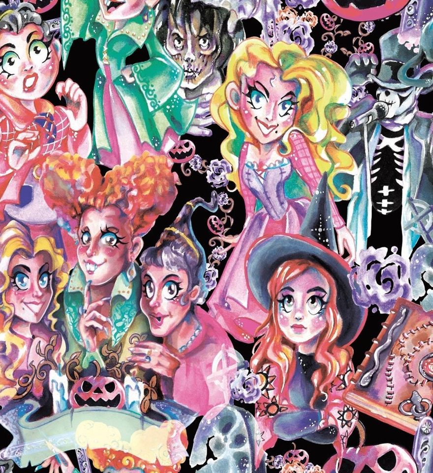 hocus pocus print skater dress