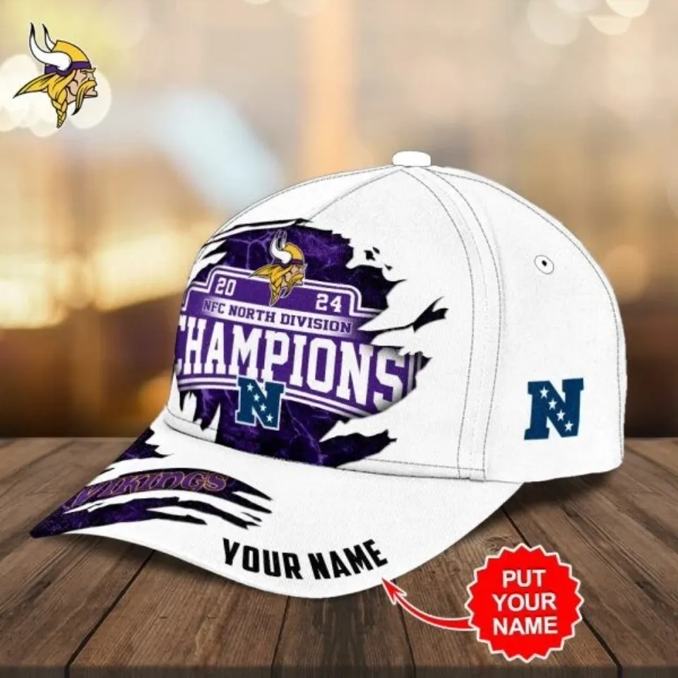 Personalized Minnesota Classic Cap, Minnesota Champions Football Cap, Vikings Game Day Football Cap