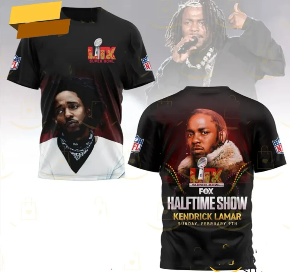 Kendrick Lamar Super Bowl Fox Halftime Show AOP 3D T-shirt
