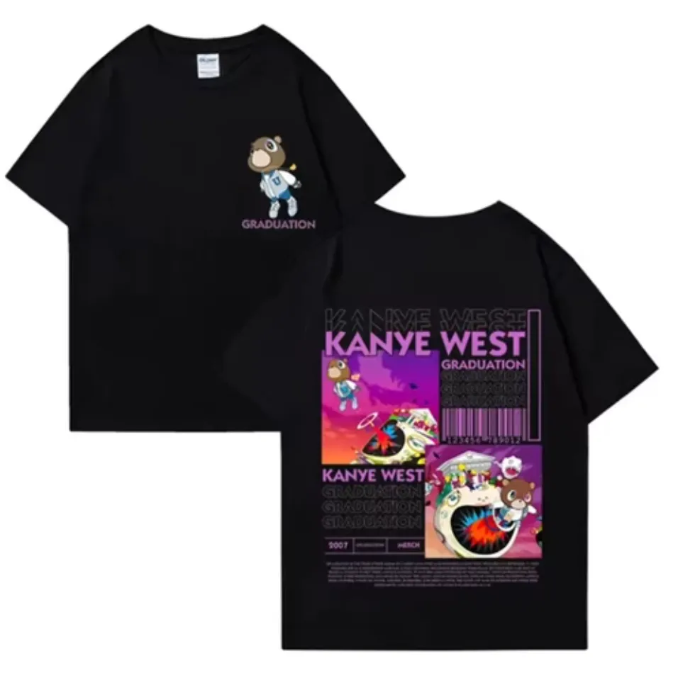 Kanye West Graduation Bear Double Sided Printed T shirt