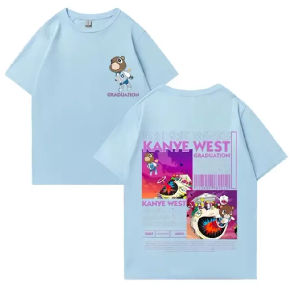 Kanye West Graduation Bear Double Sided Printed T shirt