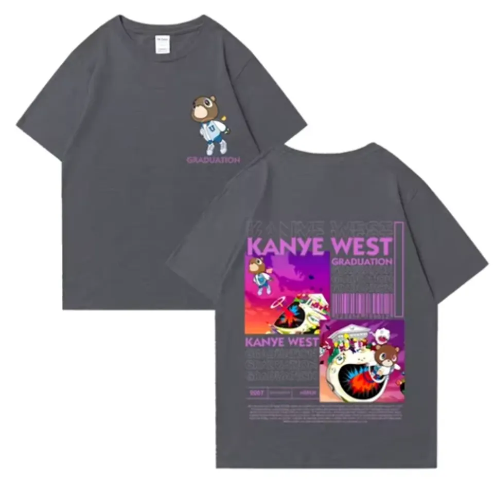 Kanye West Graduation Bear Double Sided Printed T shirt