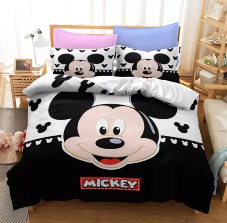 Mickey Mouse Child Bedding Set, Happy Valentine's Day, Bed Set For Kids