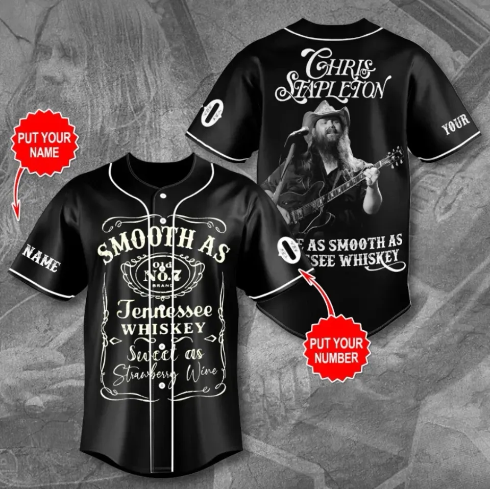 Personalized Chris Stapleton Baseball Jersey, Chris Stapleton Music Baseball Jersey