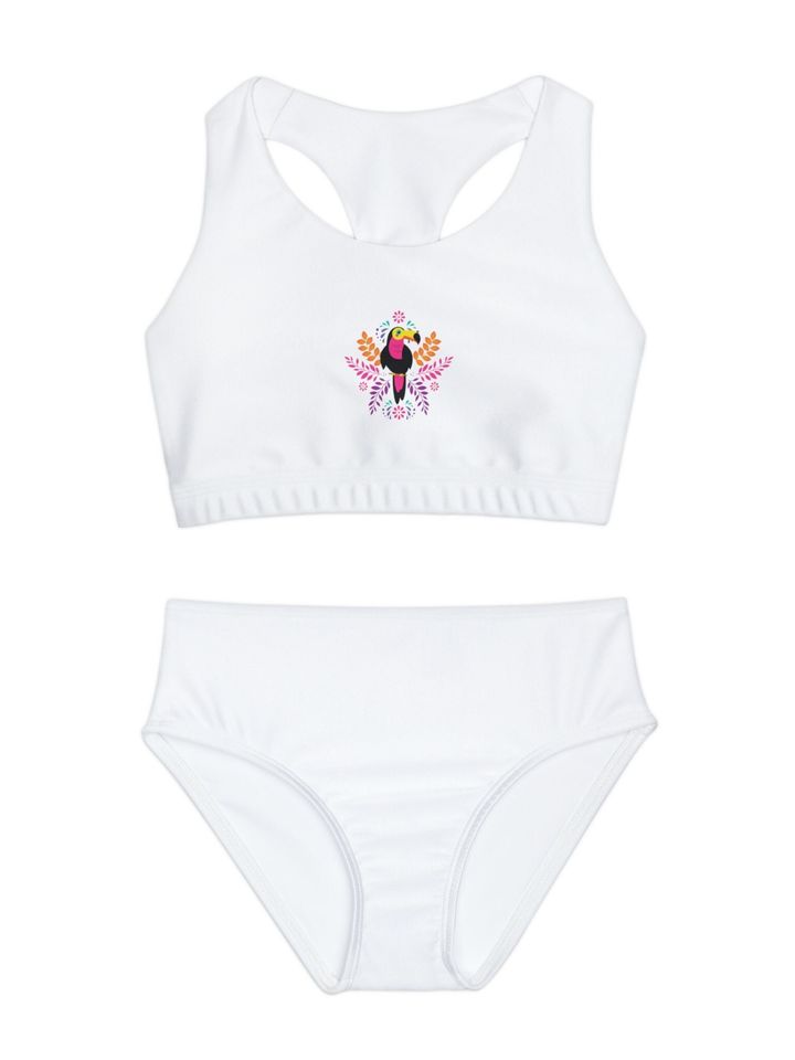 Toucan Bird Girls Two Piece Swimsuit (AOP)